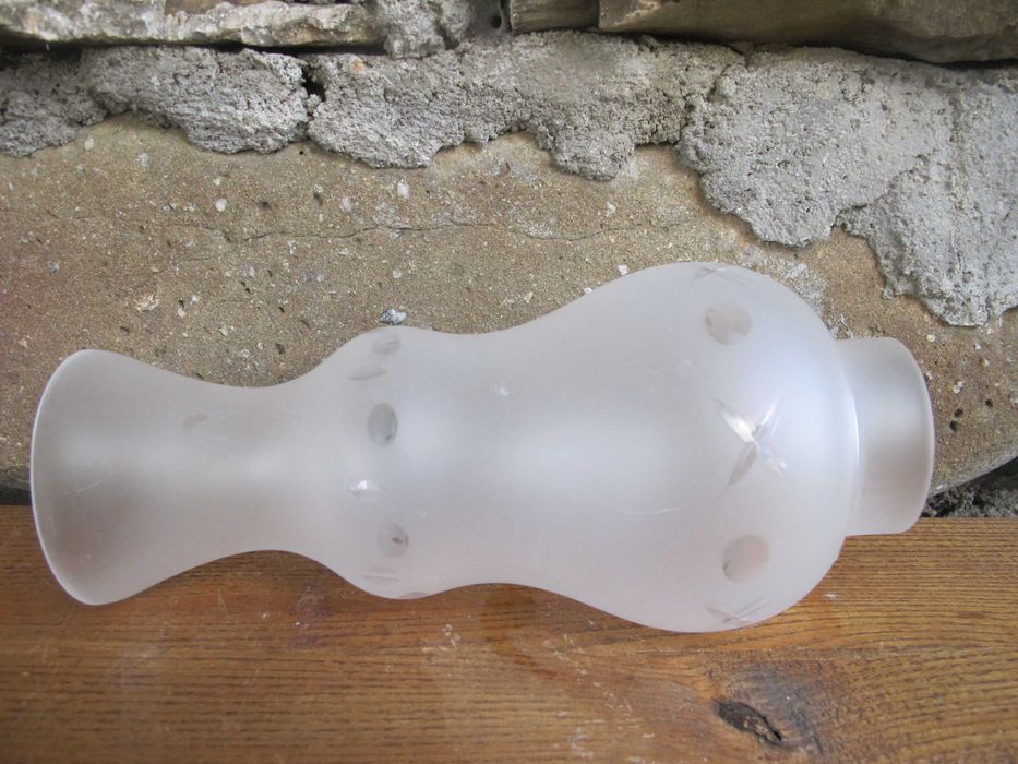 Szklany klosz do lampy naftowej_MURANO_otwór mont. 53 mm