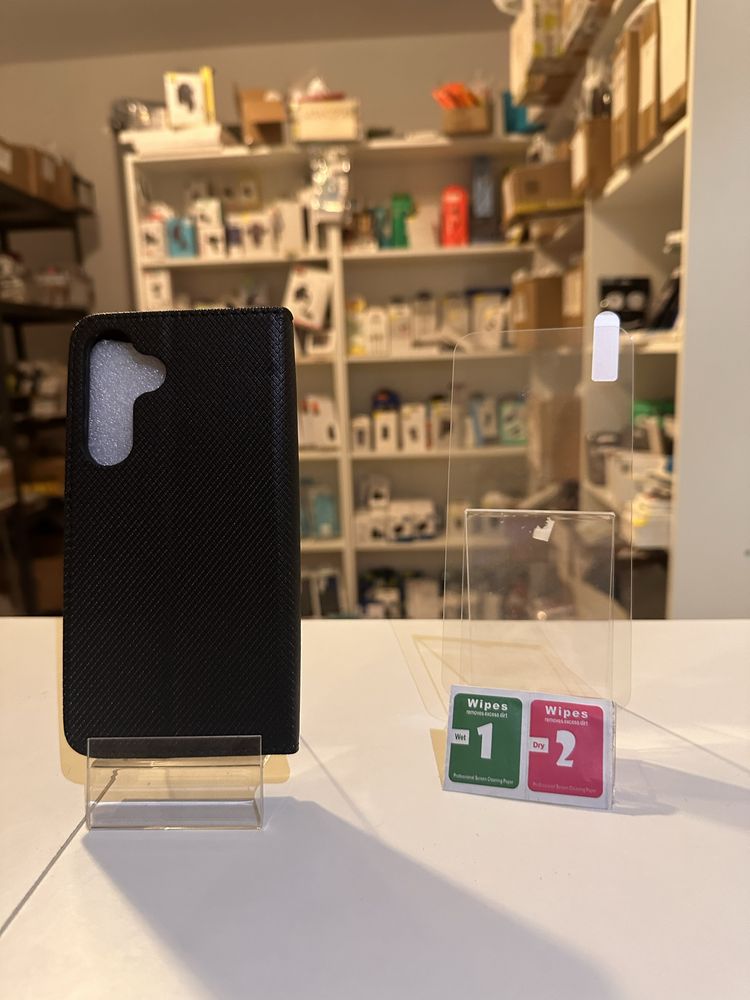 Etui otwierane do boku + SZKŁO hartowane do samsung s24 plus