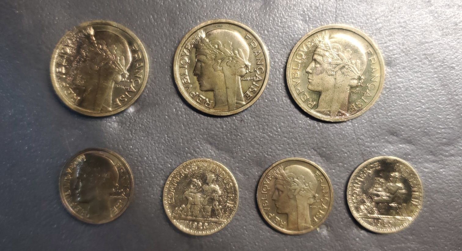 Monety Francja 1 Frank i 50 centymów