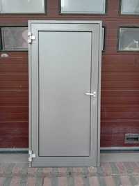 Drzwi aluminiowe szare HORMANN Niemieckie pełne 102x205 DOWÓZ KRAJ