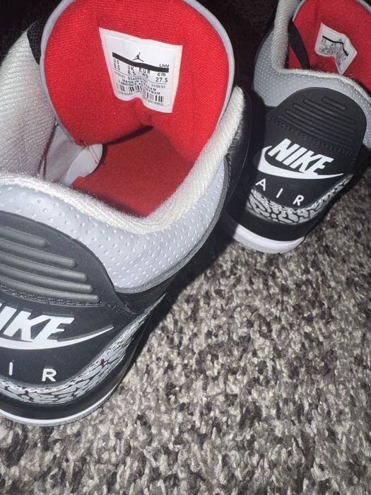 Jordan 3 Black Cement.Кросівки.Black Cat