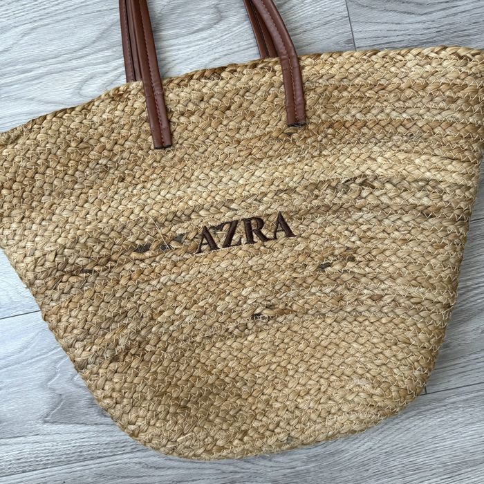 Плетена соломʼяна сумка Zara