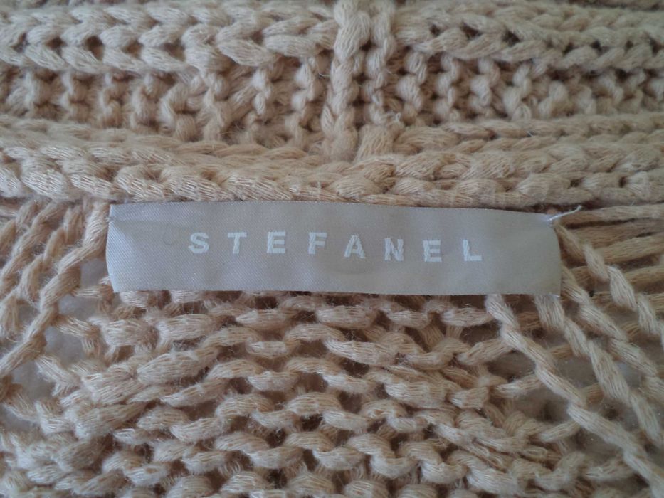 Wspaniały sweter kardigan Stefanel r.S bawełna i len