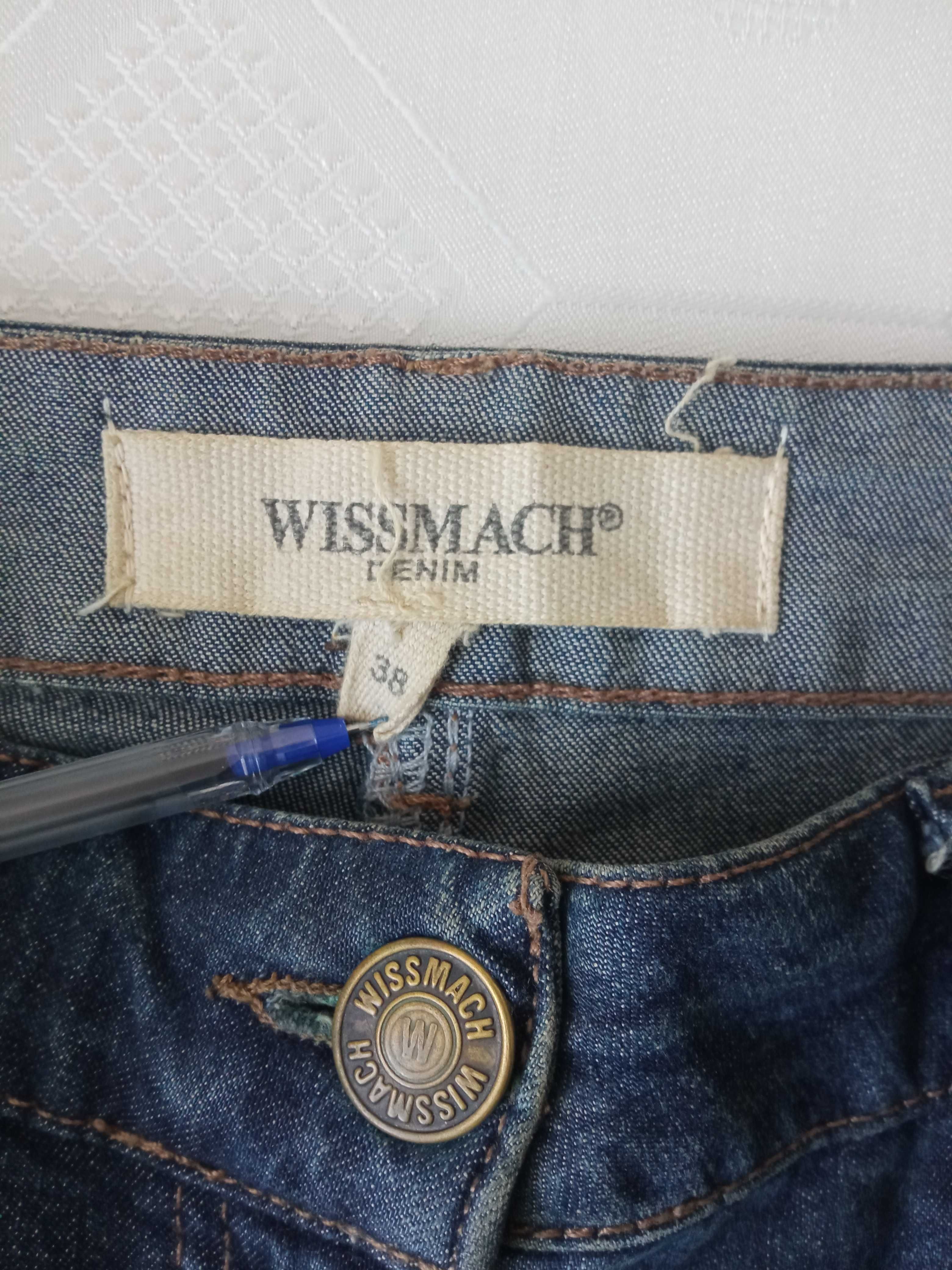 Wissmach spodnie damskie jeans dzwony r 38 pas 78-82cm