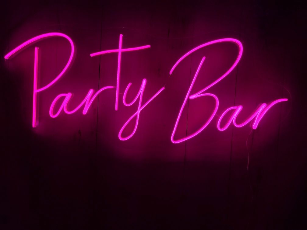 Party Bar napis ledowy Led ledon neon ślub wesele bar