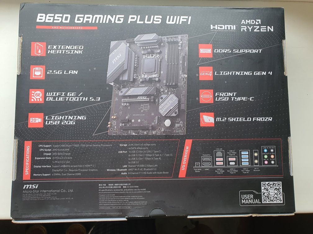 MSI B650 gaming plus WIFI