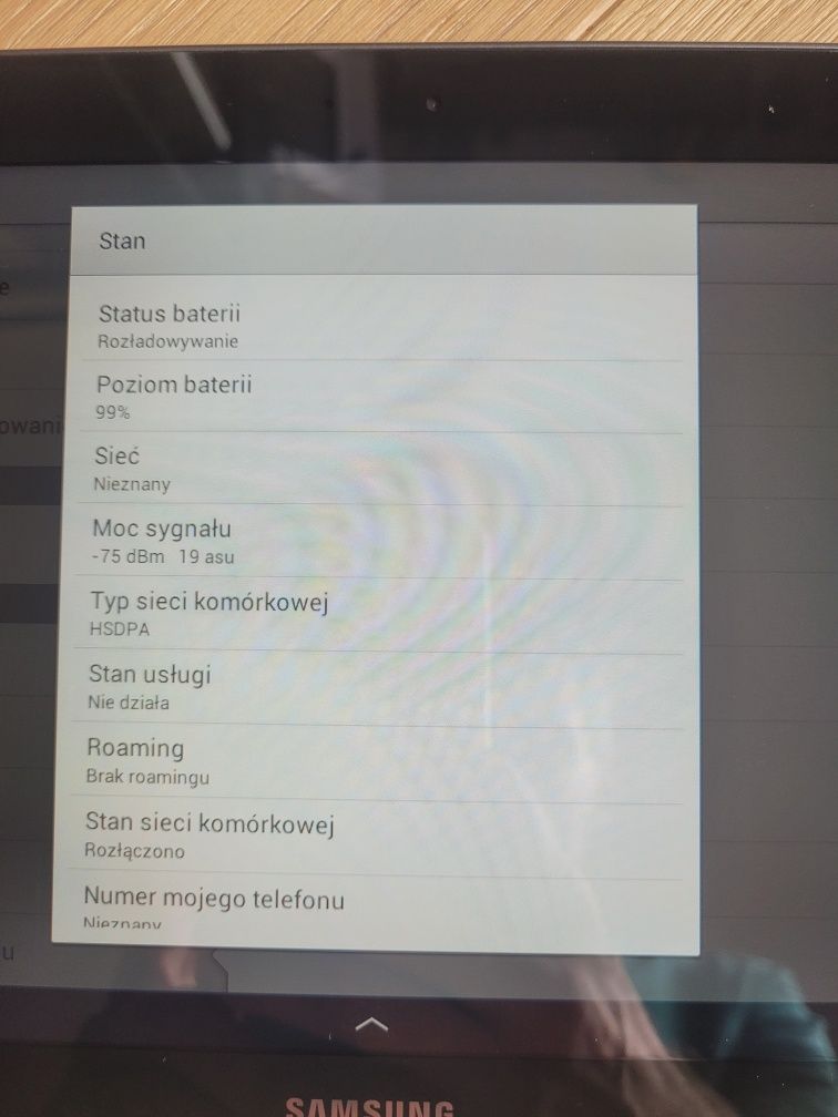 Tablet Samsung Galaxy Tab 2 10.1 (model GT‑P5100) oryginalna folia