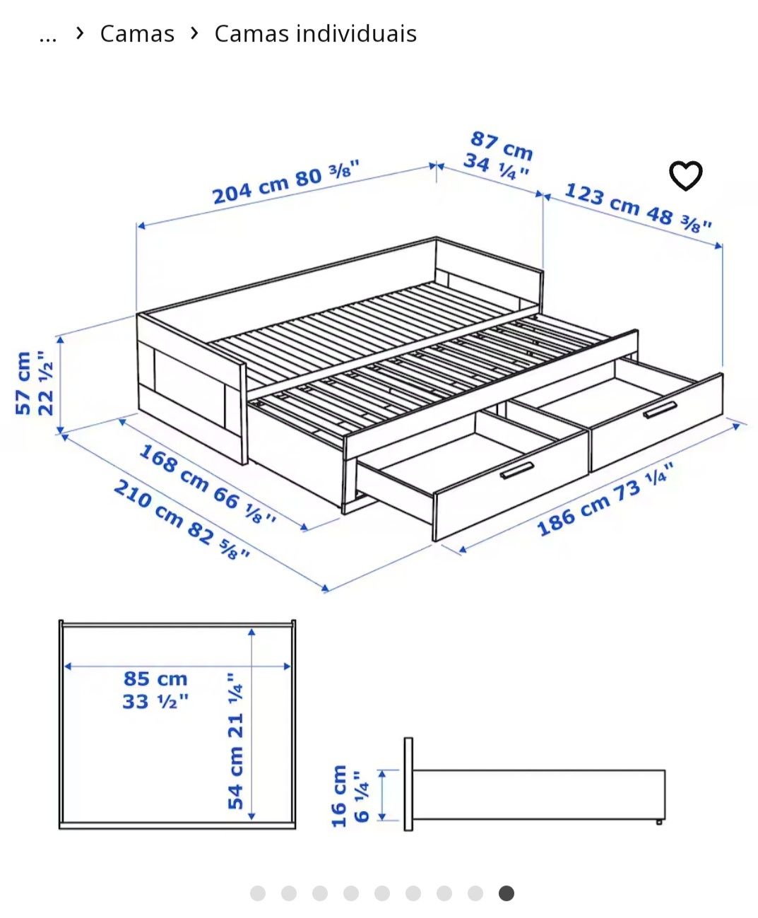 Brimnes cama individual/dupla