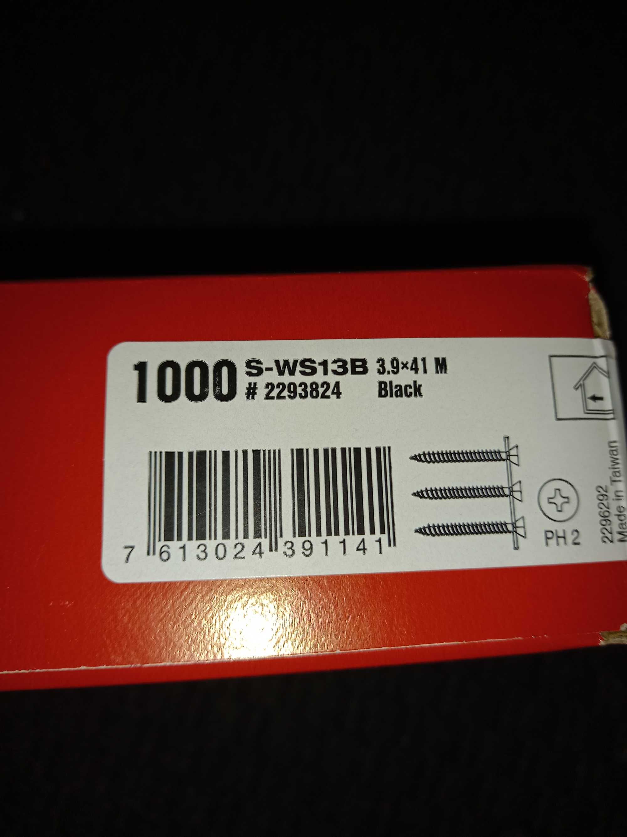 Nowe Wkrety do drewna HILTI 1000 szt S-WS13B 3,9x41 10 pudelek