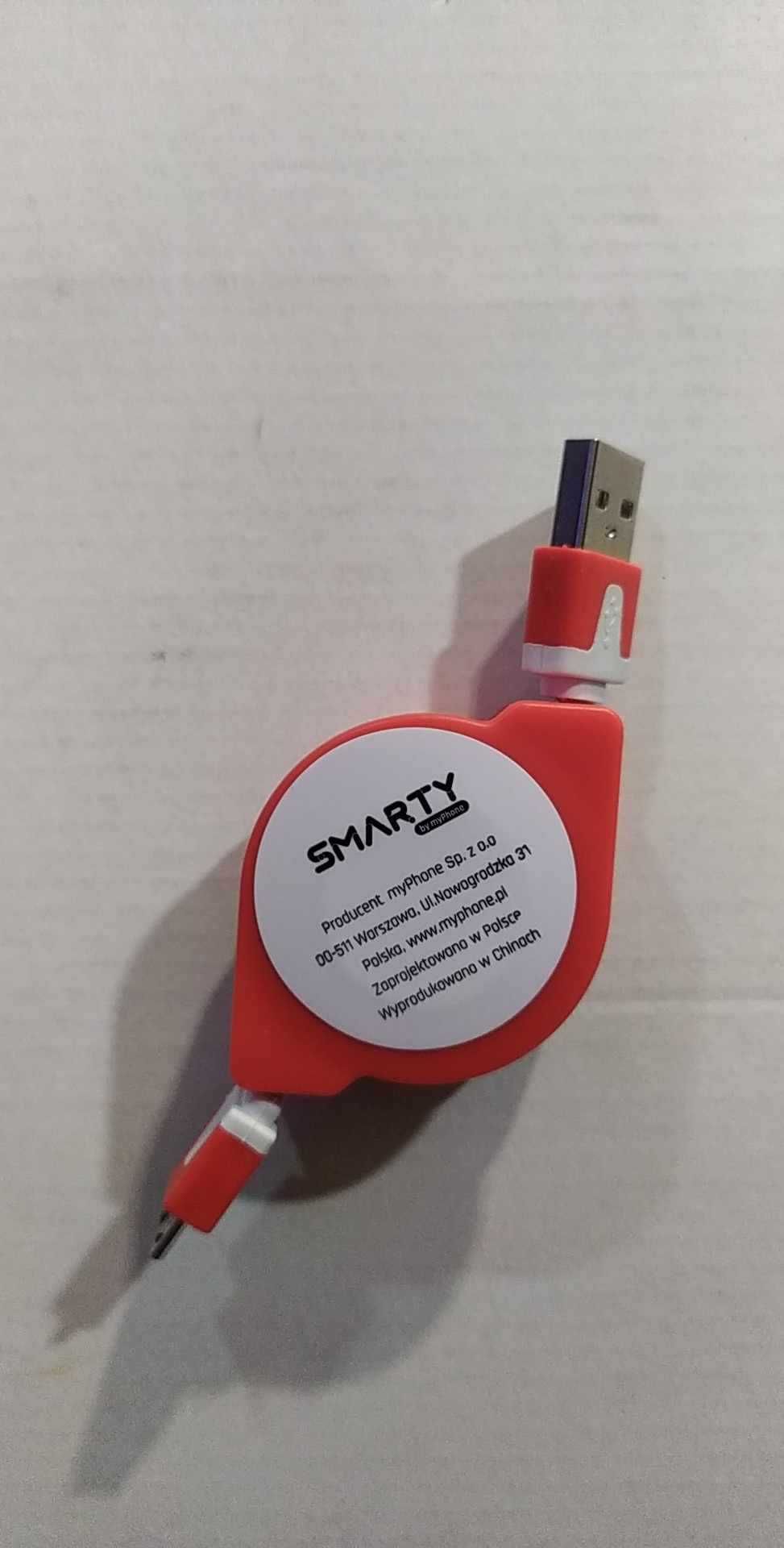 Kabel USB - Micro USB Regulowany Rozciągany max 95 cm czerwony