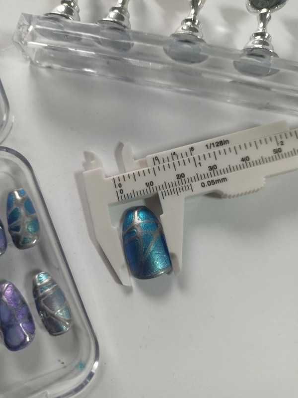 Press- on nails arcane hextech sztuczne paznokcie LoL