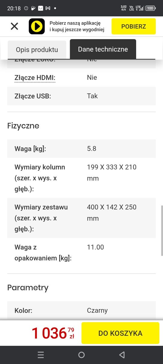 Sprzedam wieżę panasonic