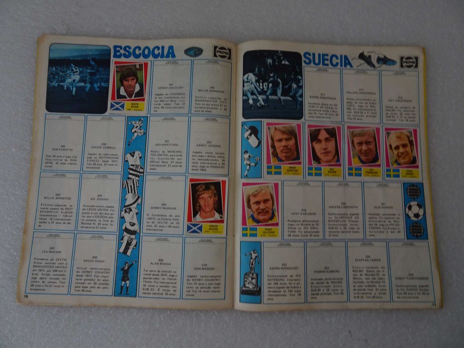Caderneta de cromos de futebol Argentina 78 (tem 77 cromos)