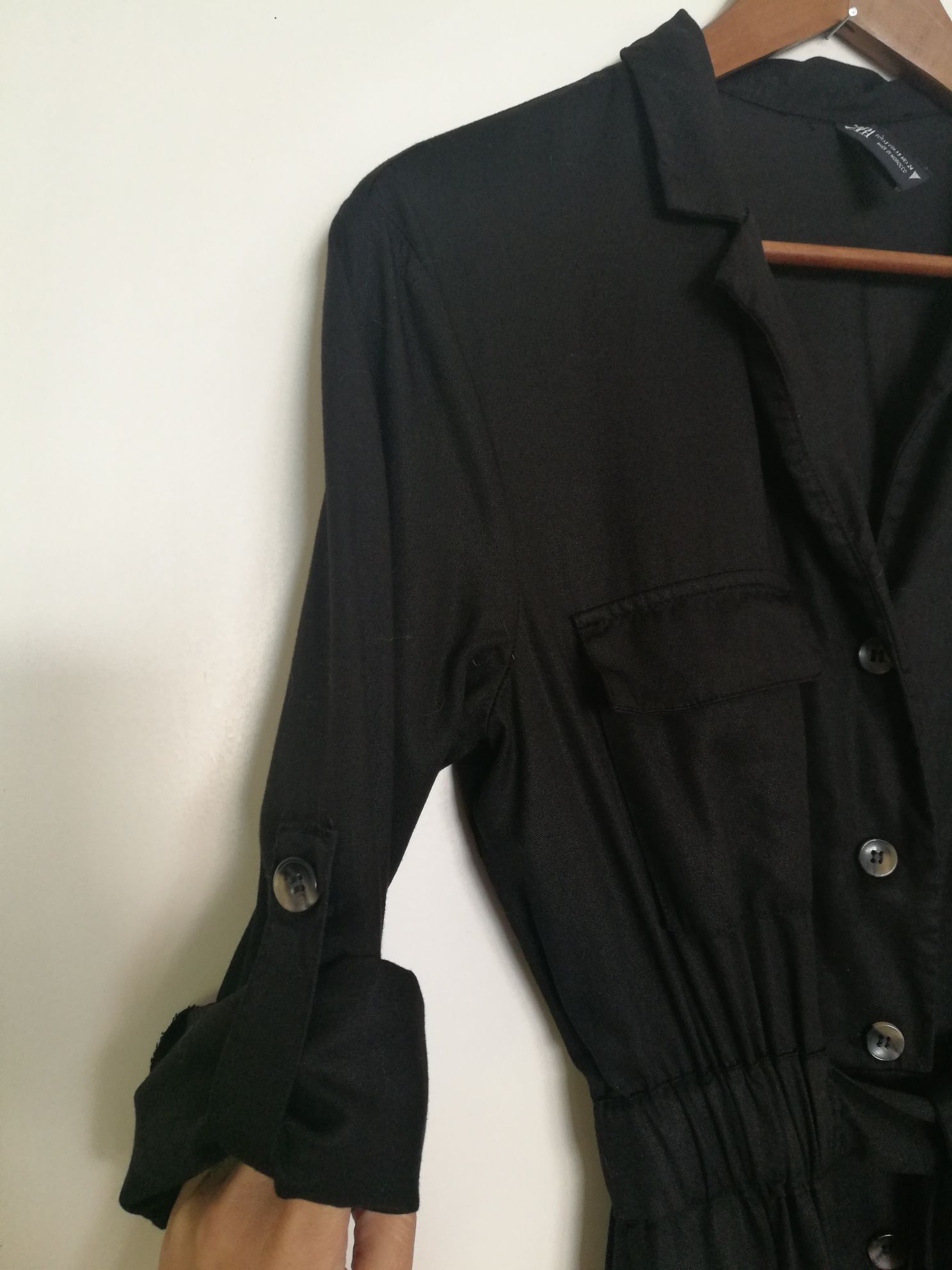 ZARA Vestido/Camiseiro Preto - XS