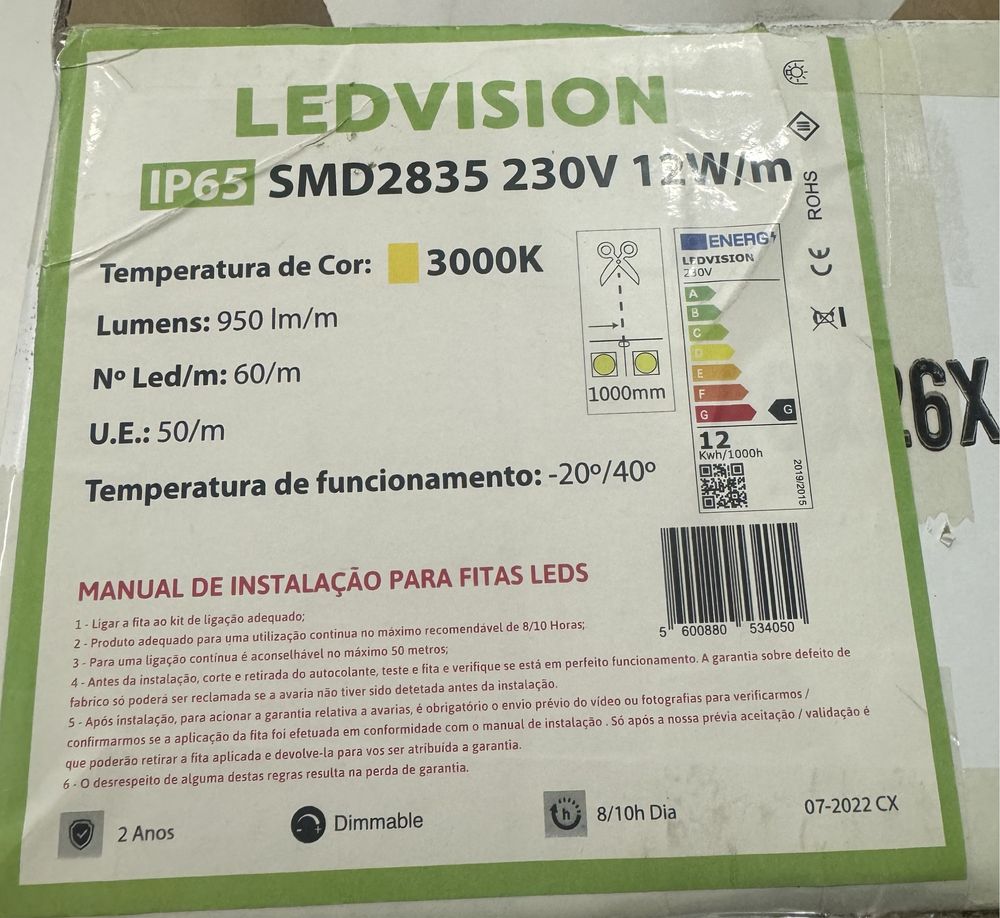 Fita Led 230V 40 metros LedVision