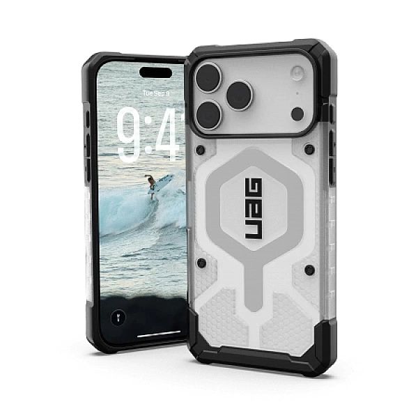 Etui UAG Pathfinder Clear MagSafe na iPhone 17 Pro Max - biało-szare