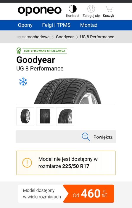 Opony zimowki Goodyear Ultragrip performers 8