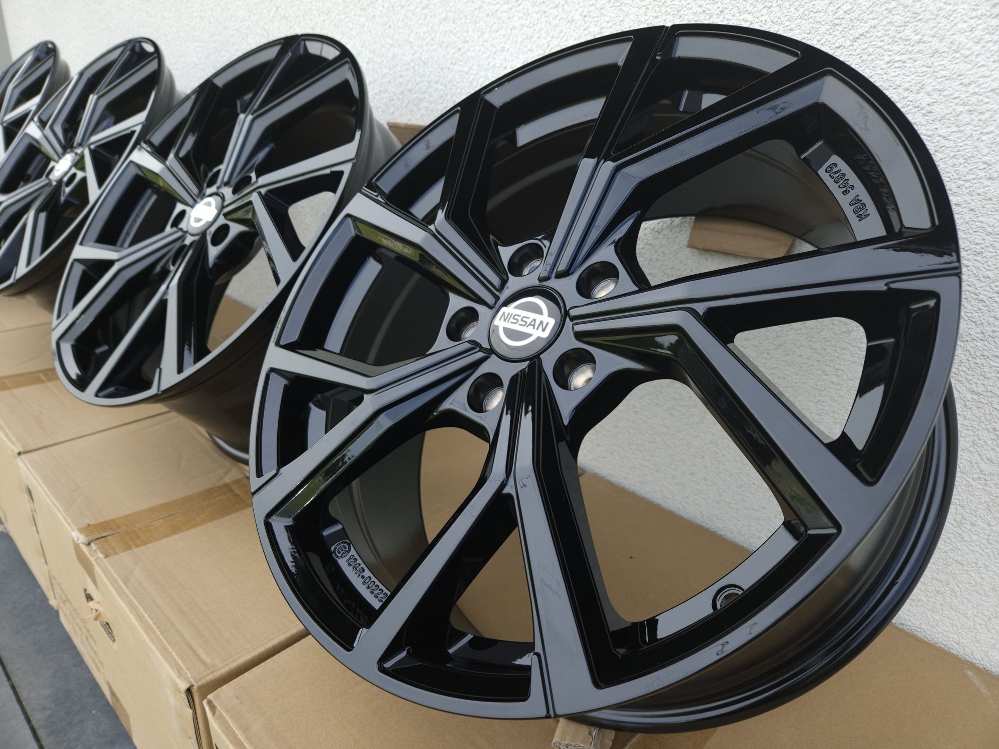 Nissan 18 " Nowe 5x114,3 Qashqai X-Trail Rogue Felgi Czarne Alufelgi