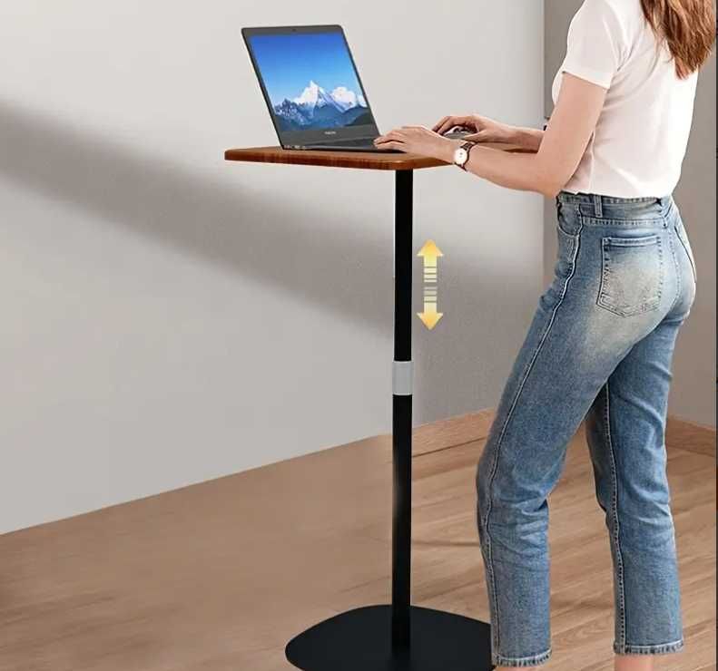 Regulowany Stolik Pod Laptopa Z Drewnianym Blatem