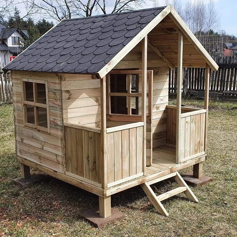 Drewniany domek dla  dzieci PAWEŁEK