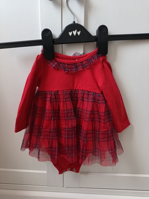 Świąteczna sukienka niemowlęca