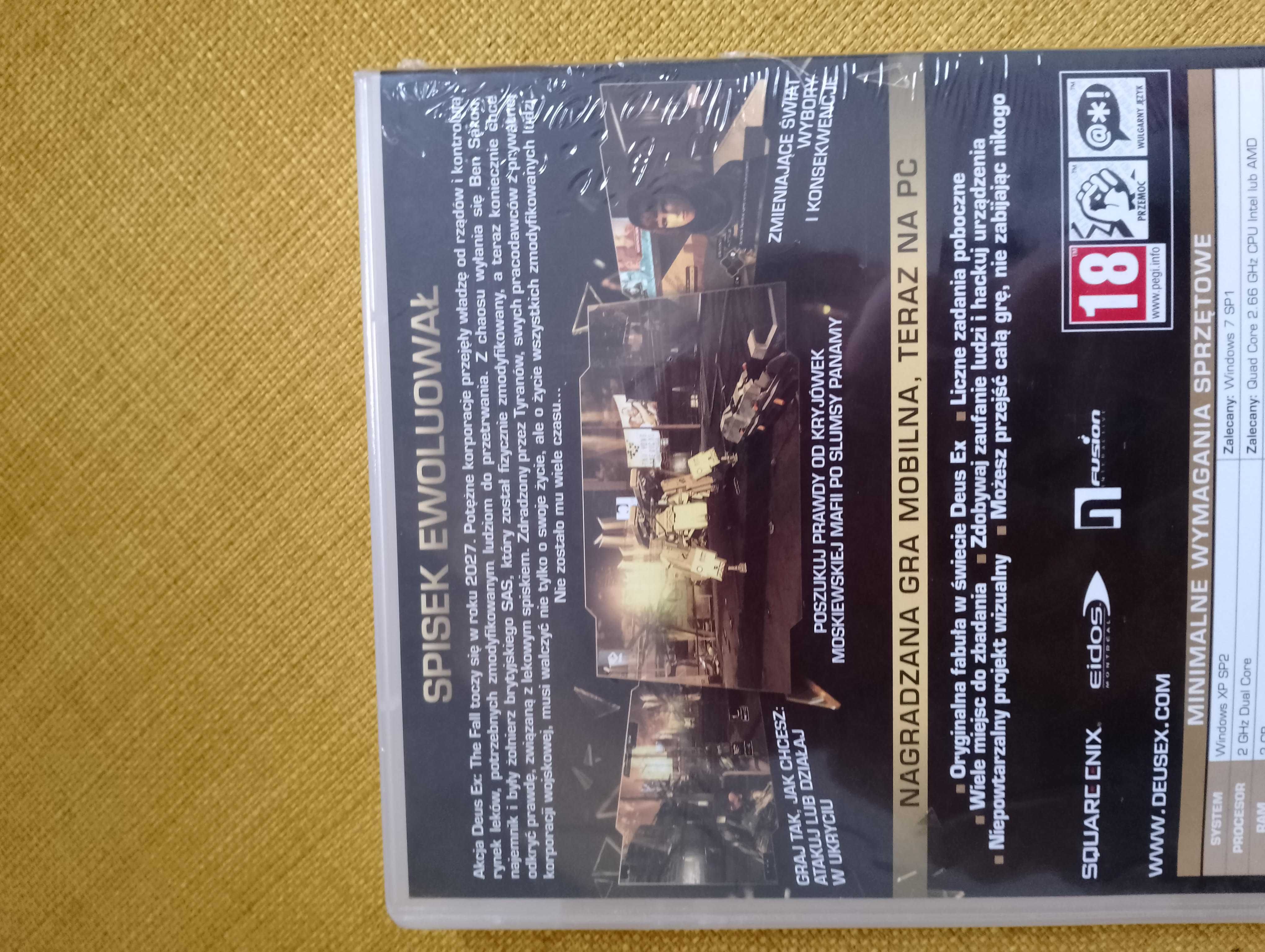 Gra video Deus Ex the fall. Płyta na PC.