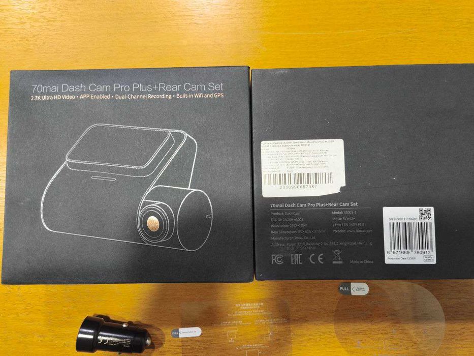 Видеорегистратор 70 mai dash cam pro plus rear cam set 2 камеры задняя