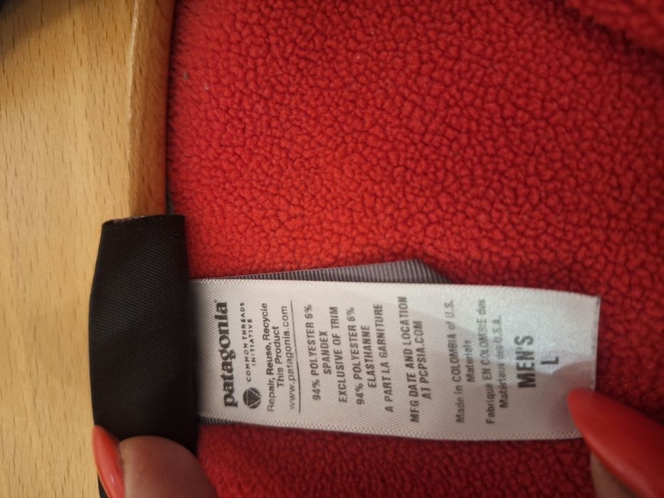 Patagonia męska bluza polarowa czerwona rozmiar L