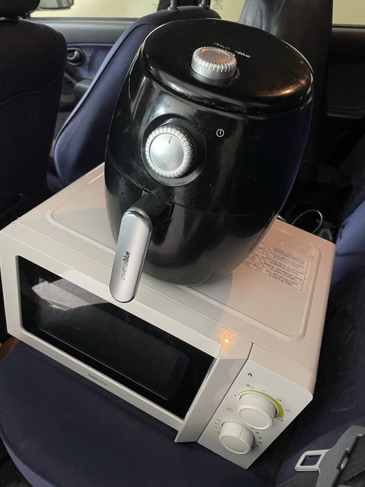 Microondas e Air frayer  como novos