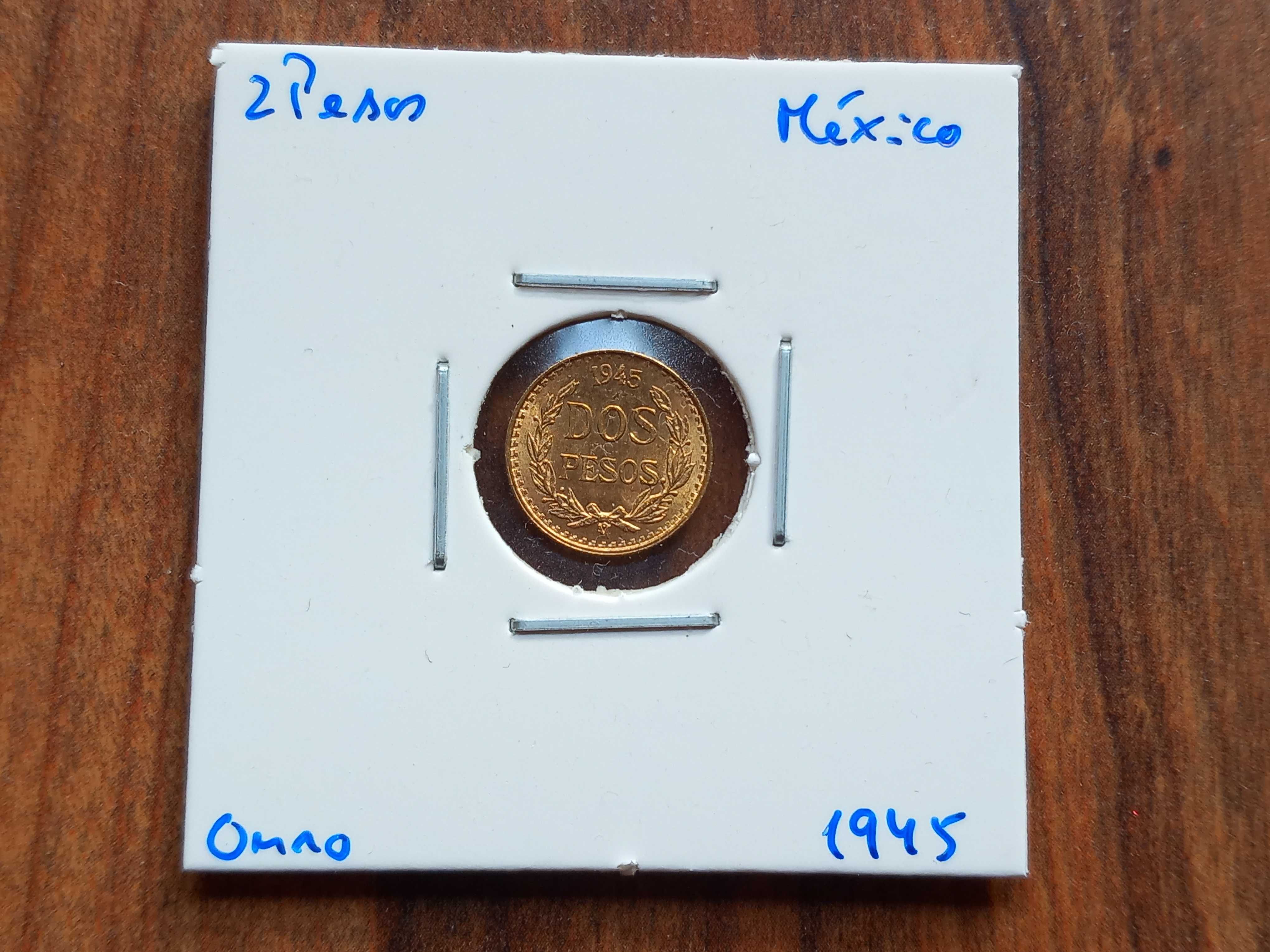 Moeda 2 Pesos México 1945