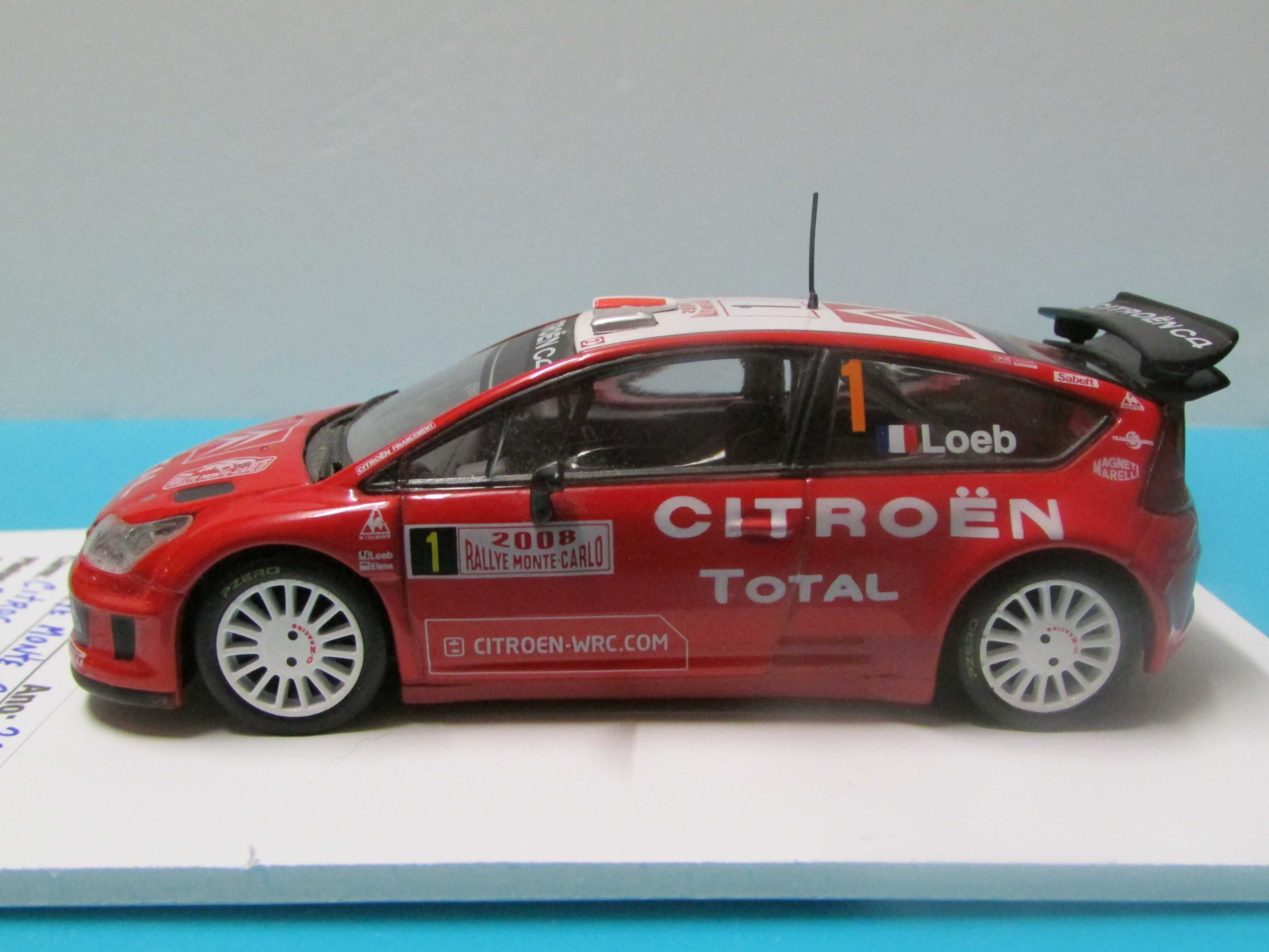 Citroen C4 WRC #1: Vencedor Rali Monte-Carlo 2008 - Miniatura esc 1/43