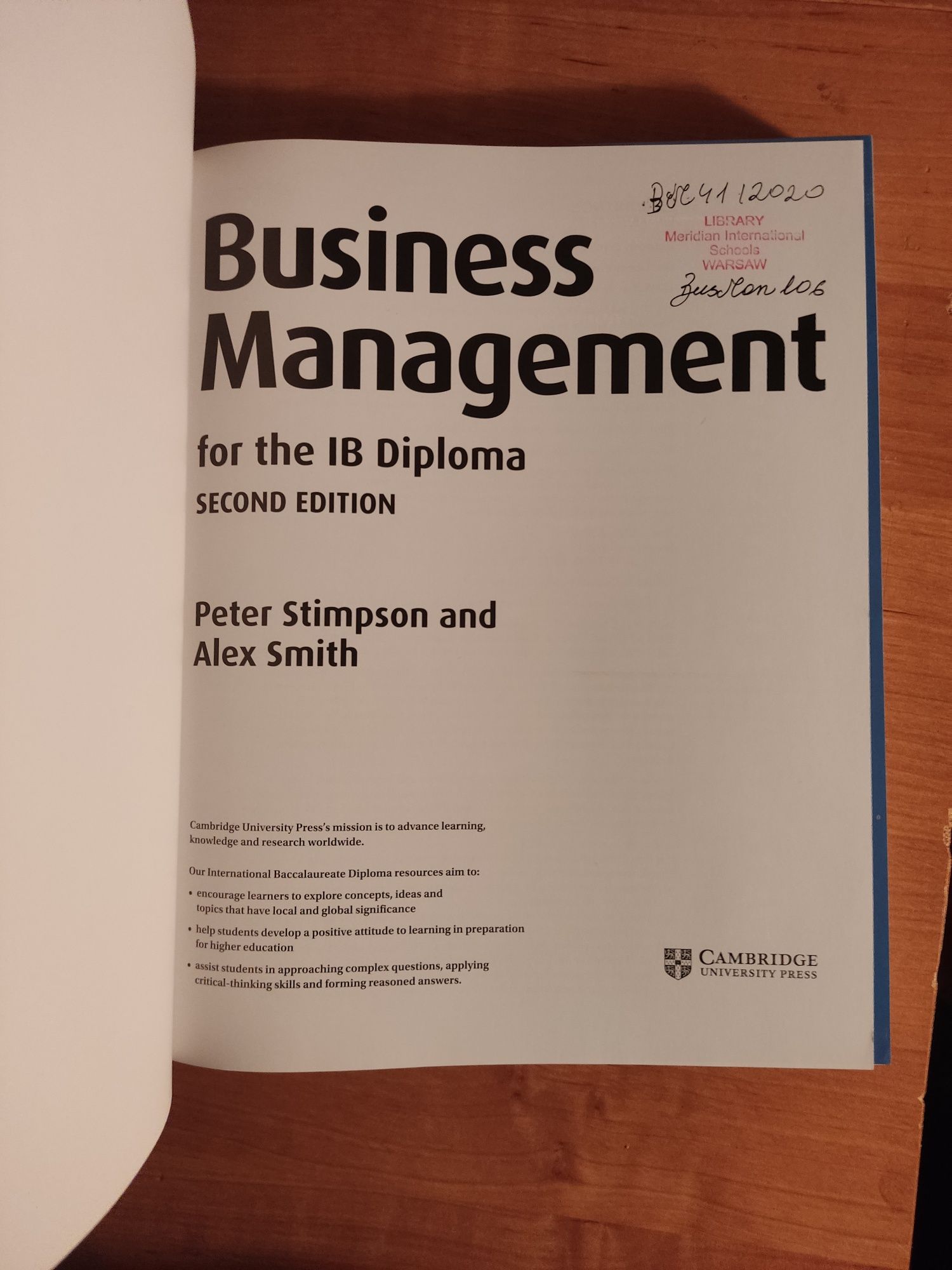 Podręcznik Business Management 2 Second Edition Cambridge  IB Diploma