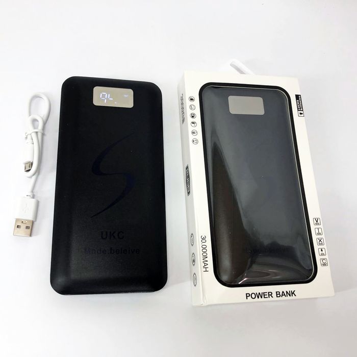 Повербанк Power Bank 30000 mAh UKC Мобільна зарядка портативна ХІТ