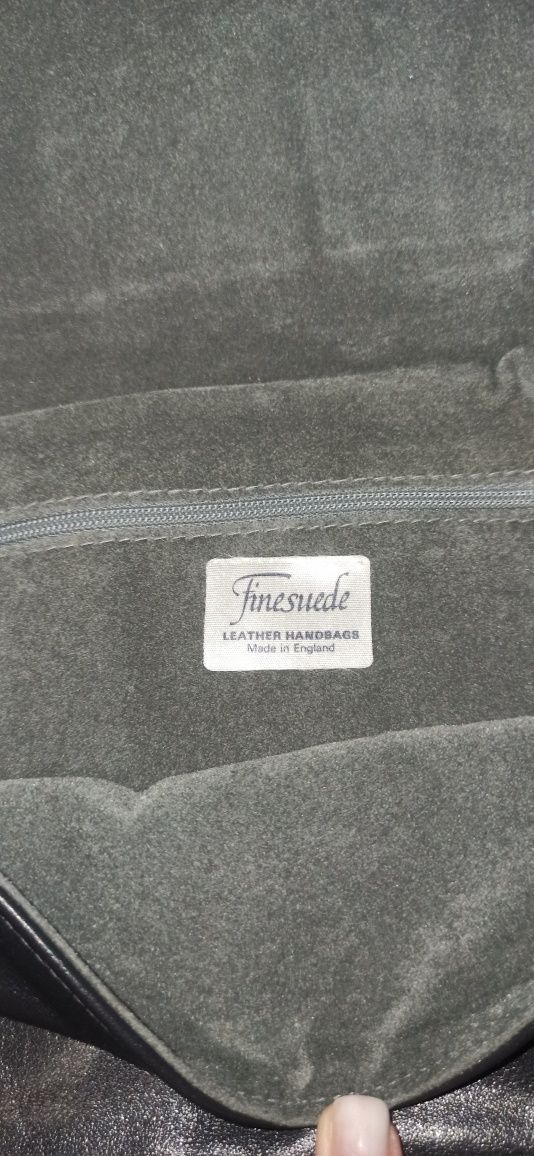 Стильный женский кожаный ручной клатч сумка Finesuede made in England