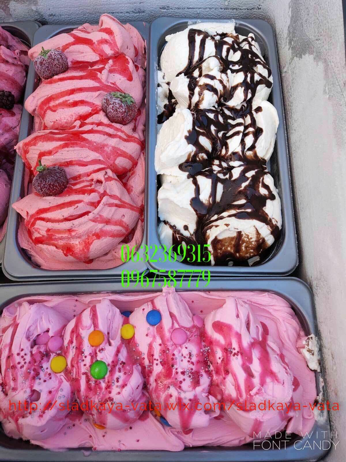 Солодка вата Попкорн Морозиво Gelato Сладкая вата