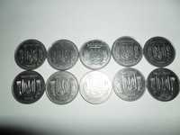 Бывшие монетами Украины - 5 коп 1992,2003-2015.