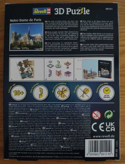 Puzzle 3D Revell Katedra Notre Dame 39 elementów Nowe Kielce