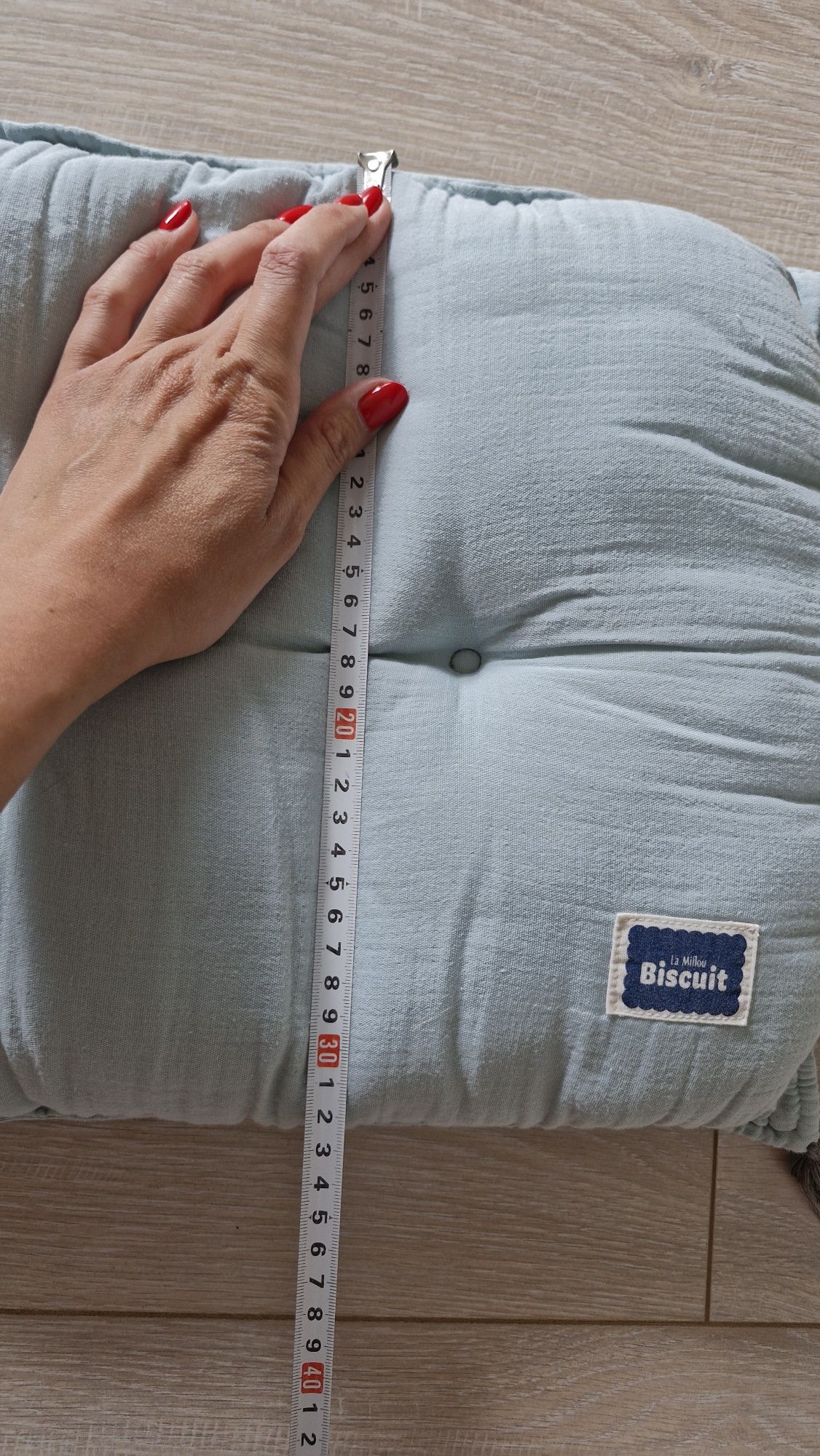 Komplet pościeli La Millou Biscuit Mint muślin muślinowa poduszka kołd