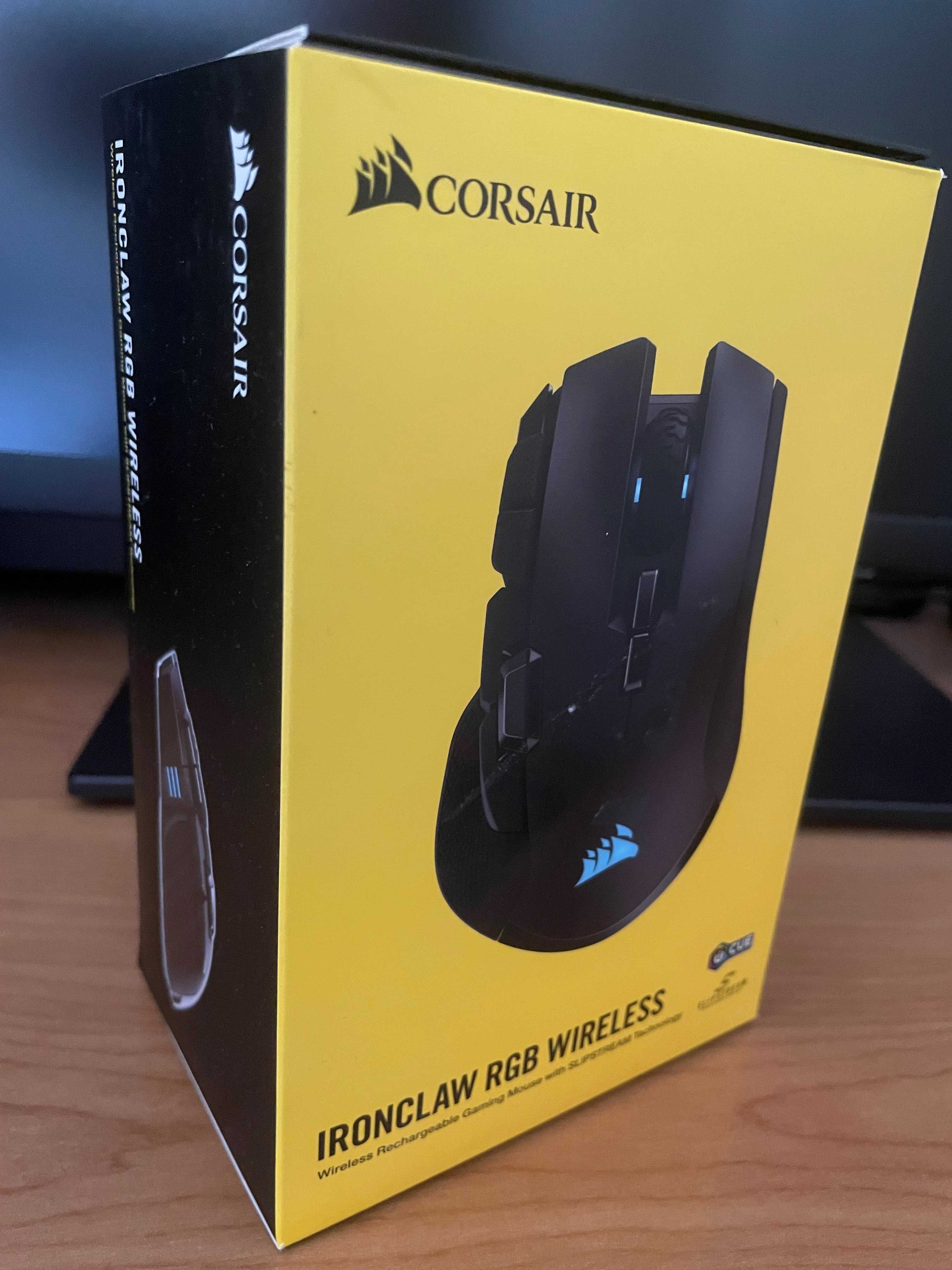 Rato IRONCLAW RGB sem fios Wi-Fi ou Bluetooth da CORSAIR 18.000 DPI