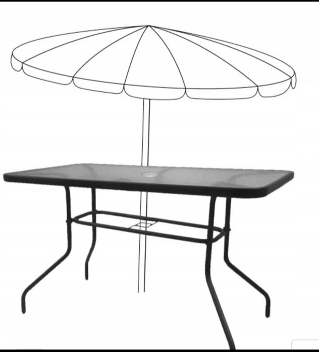 Stół szklany ogrodowy.