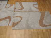 Dywan 3x shaggy 150x80 110x60 cm dywany dywaniki beżowy włochaty
