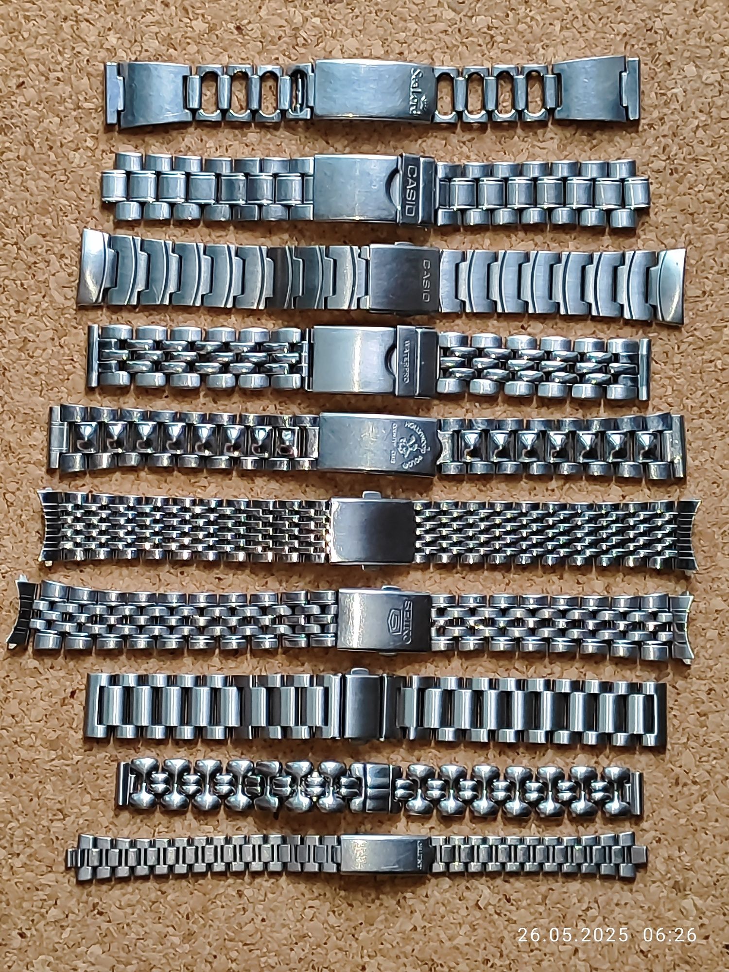 Браслеты для часов:Полёт,Ракета,Электроника,Восток,Orient,Fossil,Casio