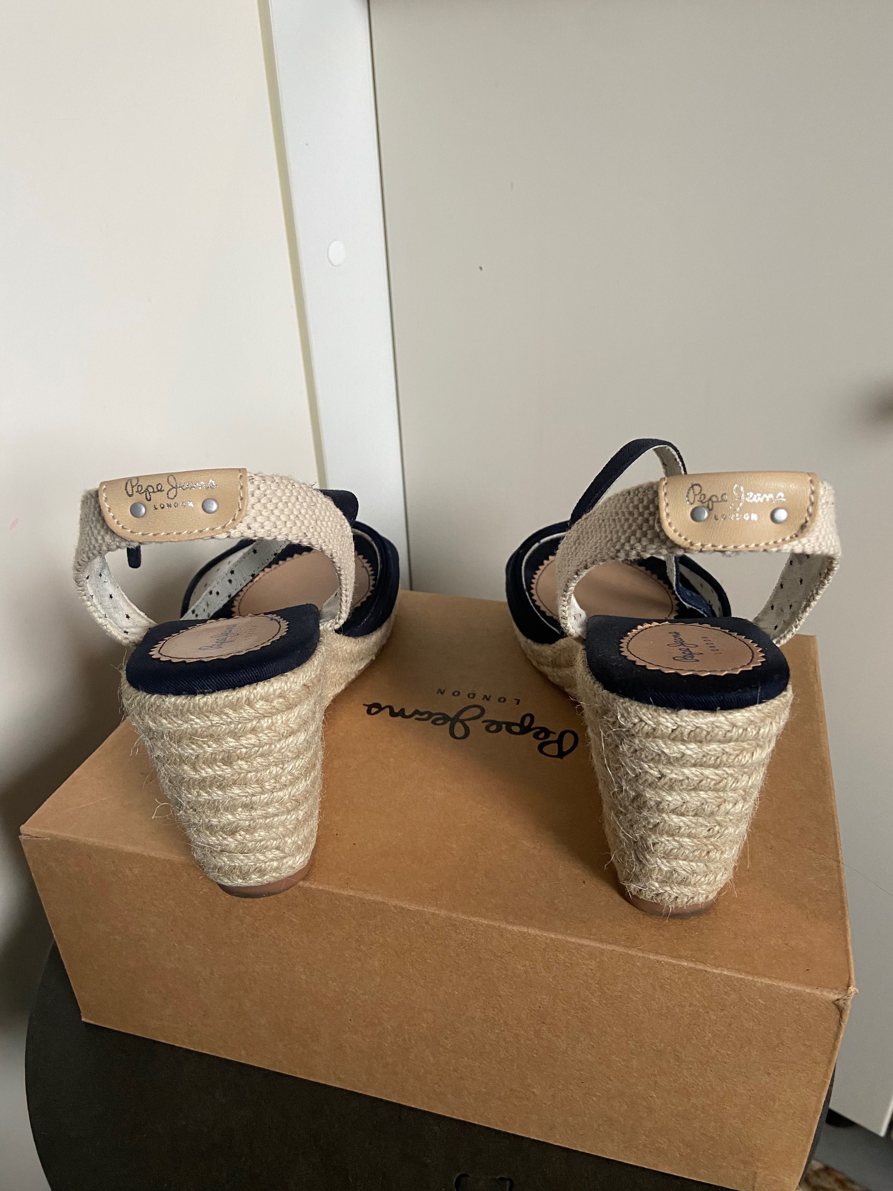 Espadryle/sandały na koturnie Pepe Jeans rozmiar 40