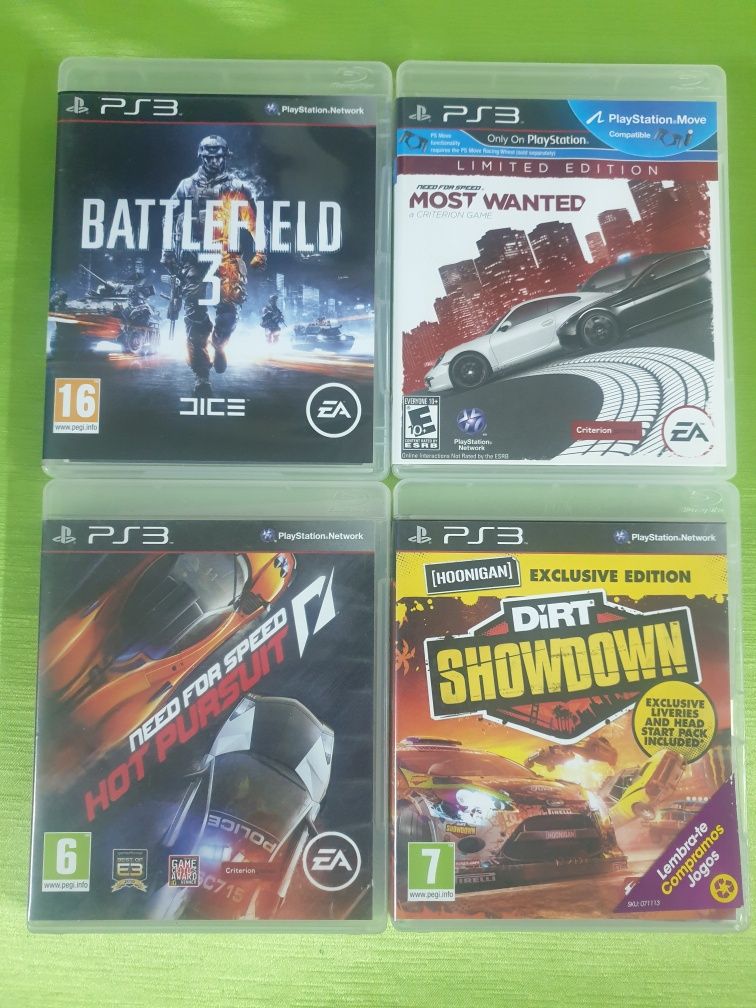 Jogos PS3 - Dirt Showdowm. Battlefield 3.  Need for Speed