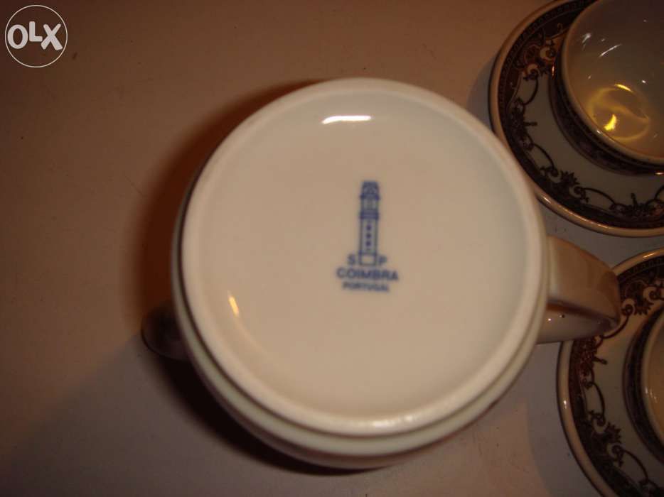 Serviço de café, porcelana de Coimbra,Novo