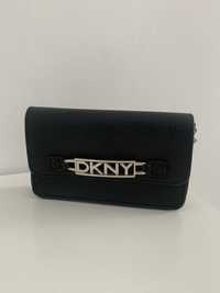 DKNY Donna Karan New York crossbody torebka na łańcuszku czarna