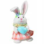 Figurka, lampka LED świecąca PANI ZAJĄC 20 cm