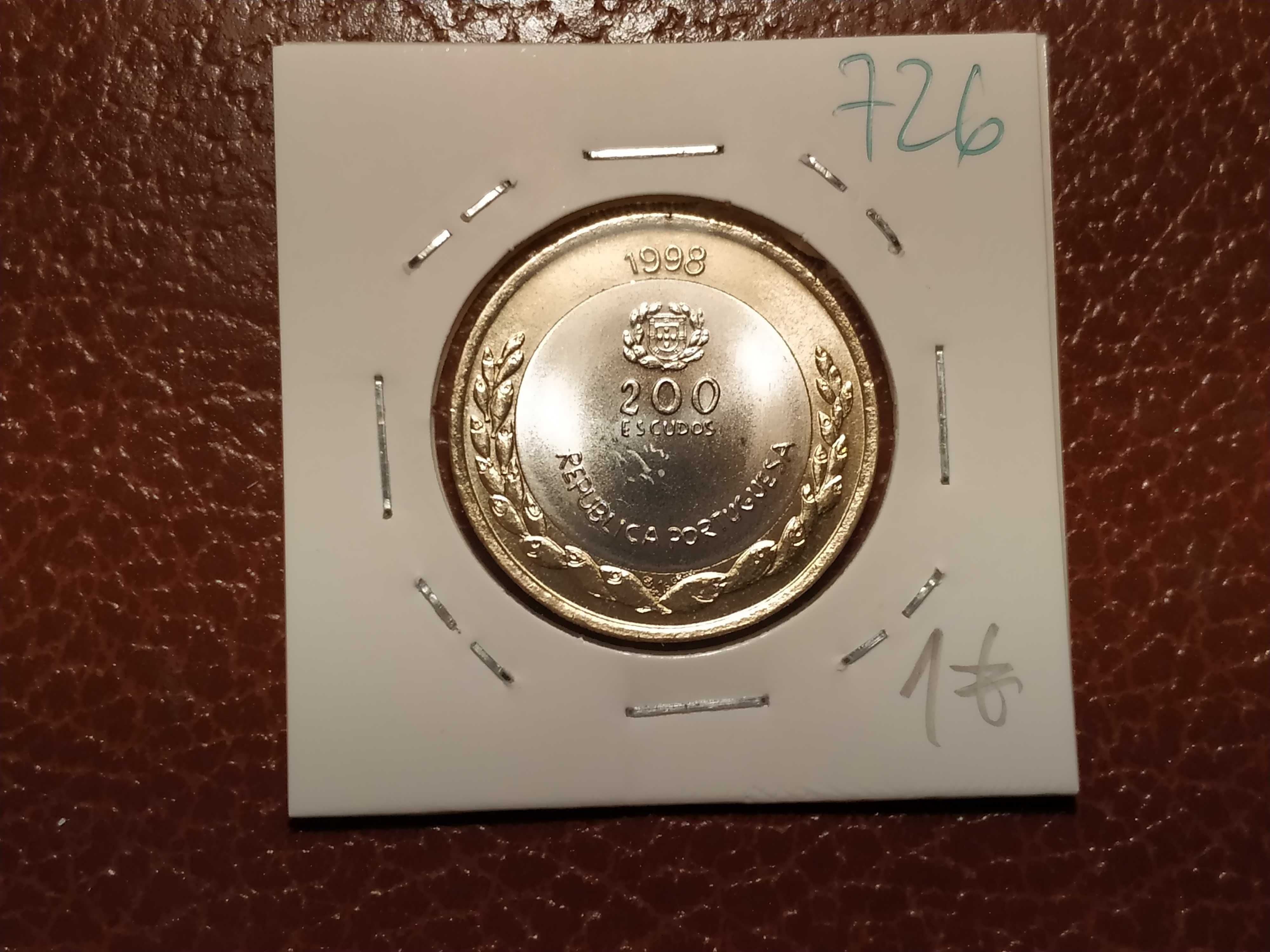 726 Moeda de 200 escudos de 1998 Sardinha (Bimetálica)