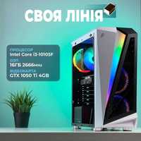 Комп'ютер СВОЯ ЛІНІЯ | i3-10105F | GTX 1050 Ti 4GB | 16GB DDR4 Ігровий