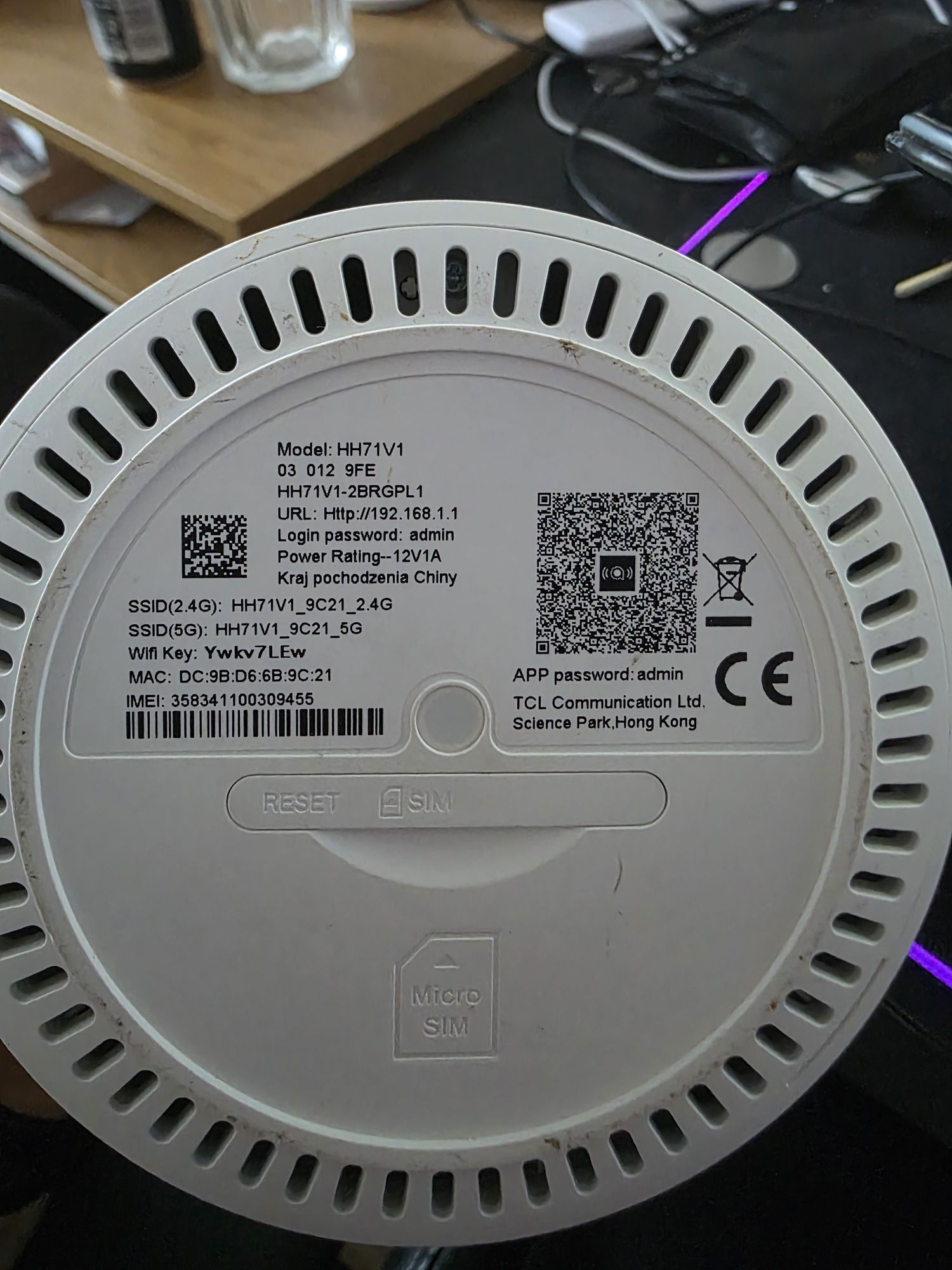 Alcatel hh71v1 modem do internetu